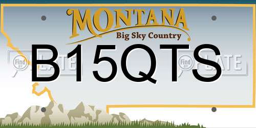 B15QTS Montana License Plate