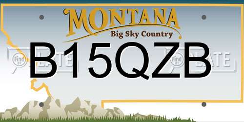 B15QZB Montana License Plate