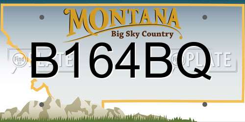 B164BQ Montana License Plate