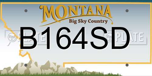 B164SD Montana License Plate