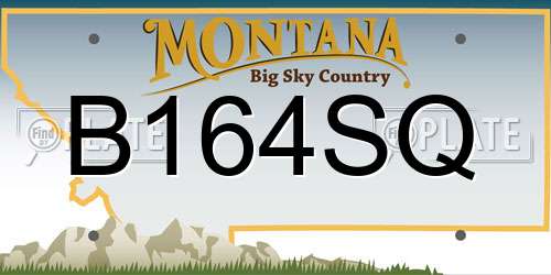 B164SQ Montana License Plate