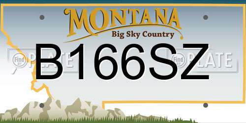 B166SZ Montana License Plate