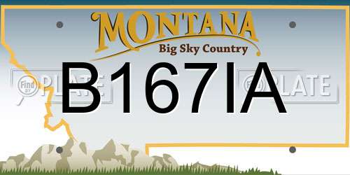 B167IA Montana License Plate