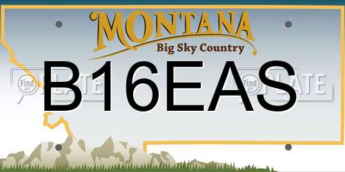 B16EAS Montana License Plate
