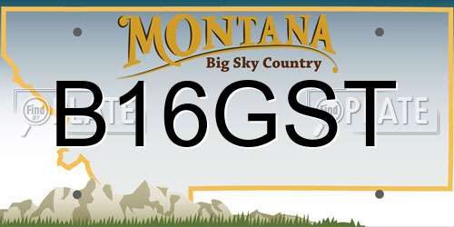 B16GST Montana License Plate