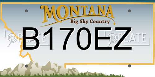 B170EZ Montana License Plate