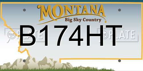 B174HT Montana License Plate