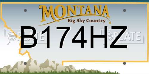 B174HZ Montana License Plate