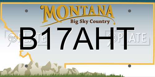 B17AHT Montana License Plate