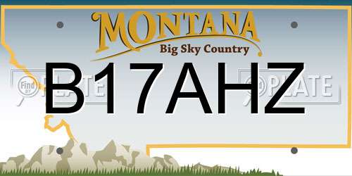 B17AHZ Montana License Plate