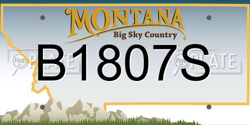 B1807S Montana License Plate