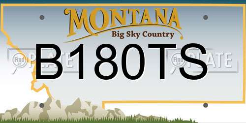 B180TS Montana License Plate