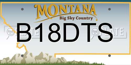 B18DTS Montana License Plate