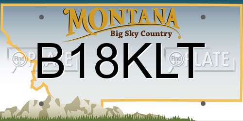 B18KLT Montana License Plate