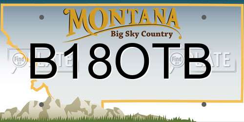 B18OTB Montana License Plate