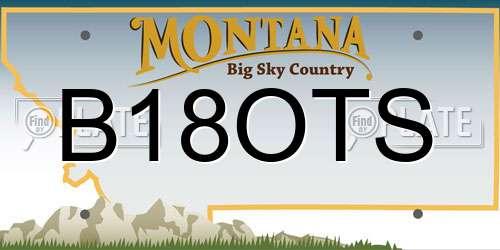 B18OTS Montana License Plate
