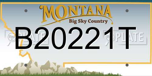 B20221T Montana License Plate