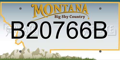 B20766B Montana License Plate