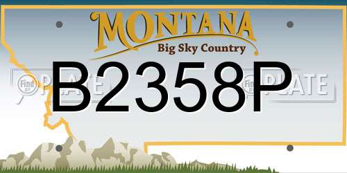 B2358P Montana License Plate