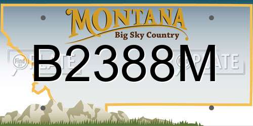 B2388M Montana License Plate