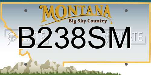 B238SM Montana License Plate