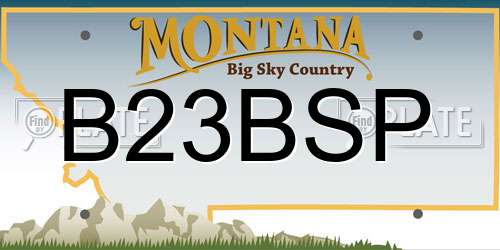 B23BSP Montana License Plate