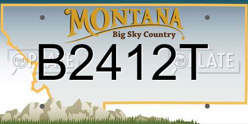 B2412T Montana License Plate