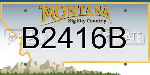 B2416B Montana License Plate