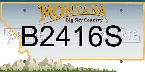 B2416S Montana License Plate