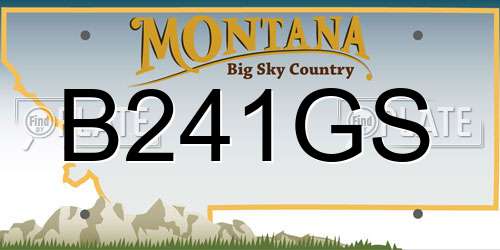 B241GS Montana License Plate