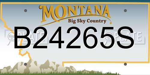 B24265S Montana License Plate