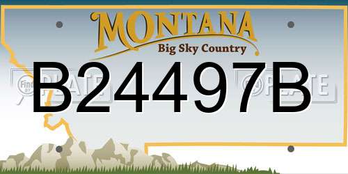 B24497B Montana License Plate
