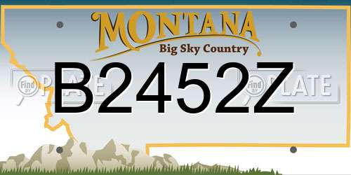 B2452Z Montana License Plate