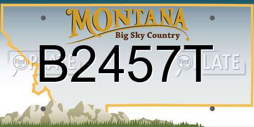 B2457T Montana License Plate