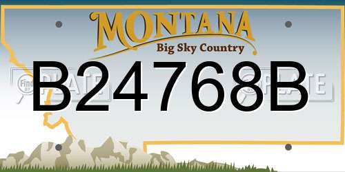 B24768B Montana License Plate
