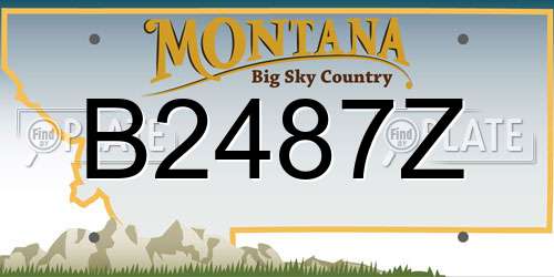 B2487Z Montana License Plate