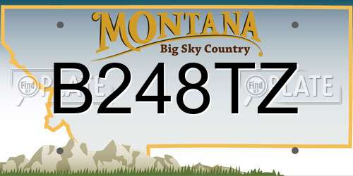 B248TZ Montana License Plate