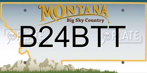 B24BTT Montana License Plate