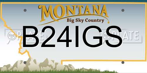 B24IGS Montana License Plate
