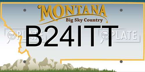 B24ITT Montana License Plate