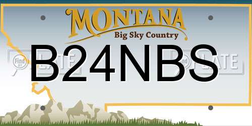 B24NBS Montana License Plate