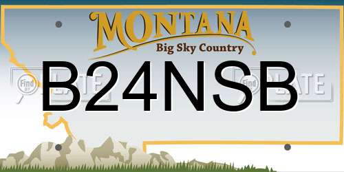 B24NSB Montana License Plate