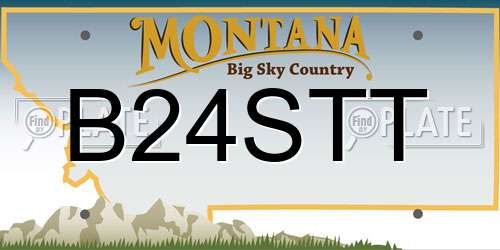 B24STT Montana License Plate