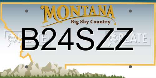 B24SZZ Montana License Plate