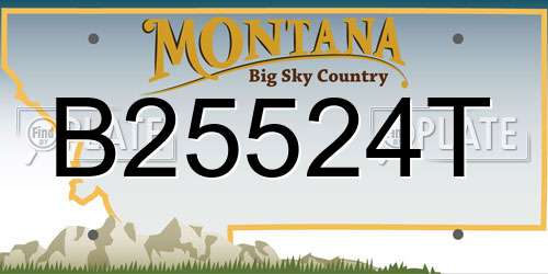 B25524T Montana License Plate