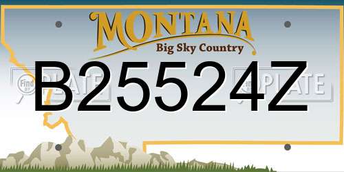 B25524Z Montana License Plate