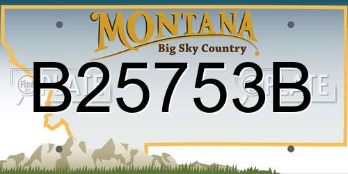 B25753B Montana License Plate