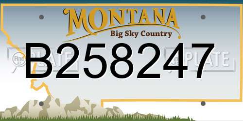 B258247 Montana License Plate