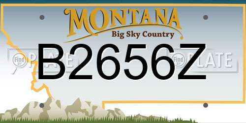 B2656Z Montana License Plate