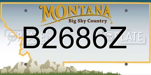 B2686Z Montana License Plate